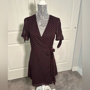 BCBGeneration Black and Red Polka Dot Mini Dress S